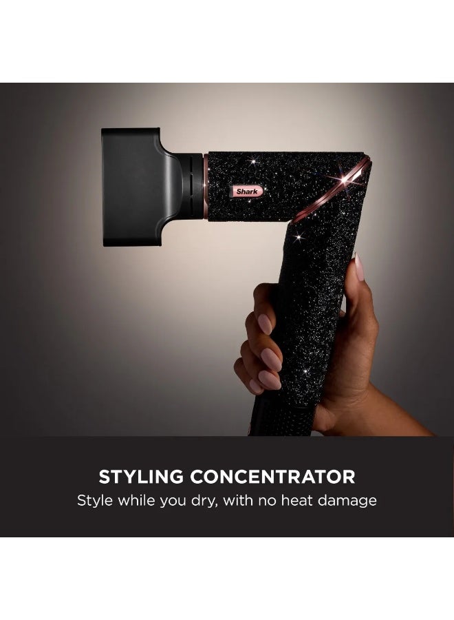 Shark FlexStyle Sparkle Limited Edition Black Diamond 5-in-1 Air Styler & Hair Dryer with Auto-Wrap Curlers, Paddle Brush, Oval Brush, Concentrator, Storage Case, HD440JBUK - Image 2